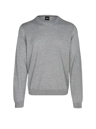 BOSS | Pullover Slim Fit LENO-P | hellgrau